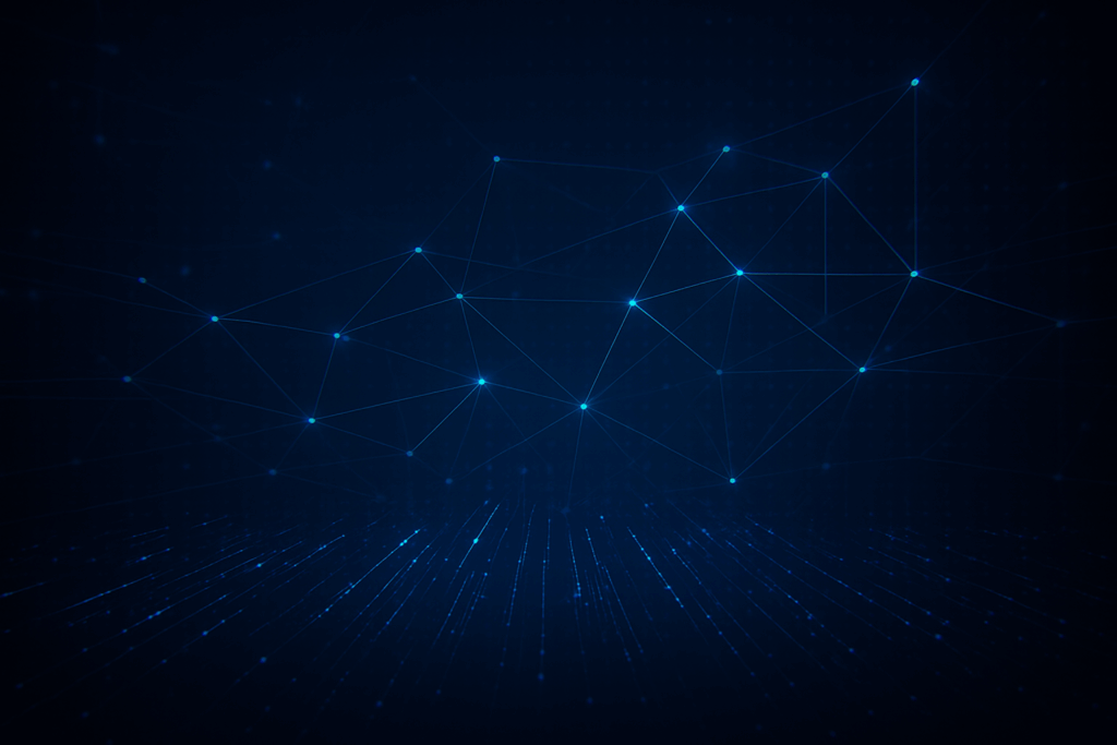 Abstract digital network background with glowing nodes